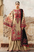 HR 690-3 Piece Unstitched Heavy Embroidered Dhanak Wool Suit  Four Sided Embroidered Dhanak Shawl