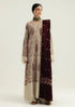 Dhanak Fabric - 3 Piece Unstitched Embroidered Dress With Embroidered Shawl
