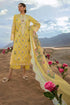 CM 290-3 Piece Unstitched Heavy Embroidered Chickan Kari Lawn Suit ( Four Side Embroidered Organza Dupatta )