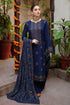 BR 605-3 Piece Unstitched Heavy Embroidered Karandi Dhanak Wool Suit  Heavy Embroidered Karandi Dhanak Shawl