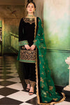 3 Piece Unstitched Heavy Embroidered Velvet Suit  Four Sided Embroidered Organza Dupatta