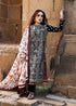 HR 720-3 Piece Embroidered Dhanak Shirt with Printed Wool Shawl