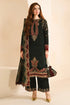 JZ 999-3 Pc Embroidered Velvet Shirt and Trouser with Chiffon Dupatta