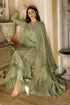 SN 1340-3 Pc Heavy Embroidered Lawn Suite With Full Embroidered Organza Dupatta