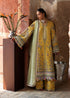 HR 3040-3 Piece Unstitched Heavy Embroidered Dhanak Fabric With Embroidered Chiffon Dupatta