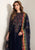 JZ 990-3 Pcs Embroidered Velvet Shirt and Chiffon Dupatta with Silk Trouser