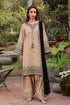 BT 2985 - 3 Piece Unstitched Embroidered Dhanak Fabric With Embroidered Dhanak Shawl
