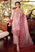 RA 46-Lawn Stuff 3 Piece Fully Embroidered With Organza Fully Embroidered Dupatta Extra Patches