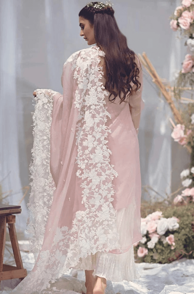 white christmas dresses Grace S289-Embroidered 3pc lawn dress with printed Organza dupatta main image 0