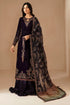 3 Piece - Unstitched Embroidered Velvet Fabric JZ-new