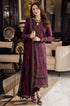 AJ 2885-3 Piece Unstitched Embroidered Dhanak Fabric With Embroidered Chiffon Dupatta
