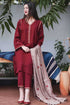 BR 1110-Winter 3 Piece Dhanak suit with Embroidered Shawl