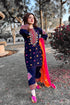 3 Piece Unstitched Heavy Embroidered Lawn Suit ( Full Embroidered Chiffon Dupatta )