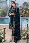 3Pc Heavy Embroidery Velvet Dress With Velvet Embroidery Shawl - RD 2033