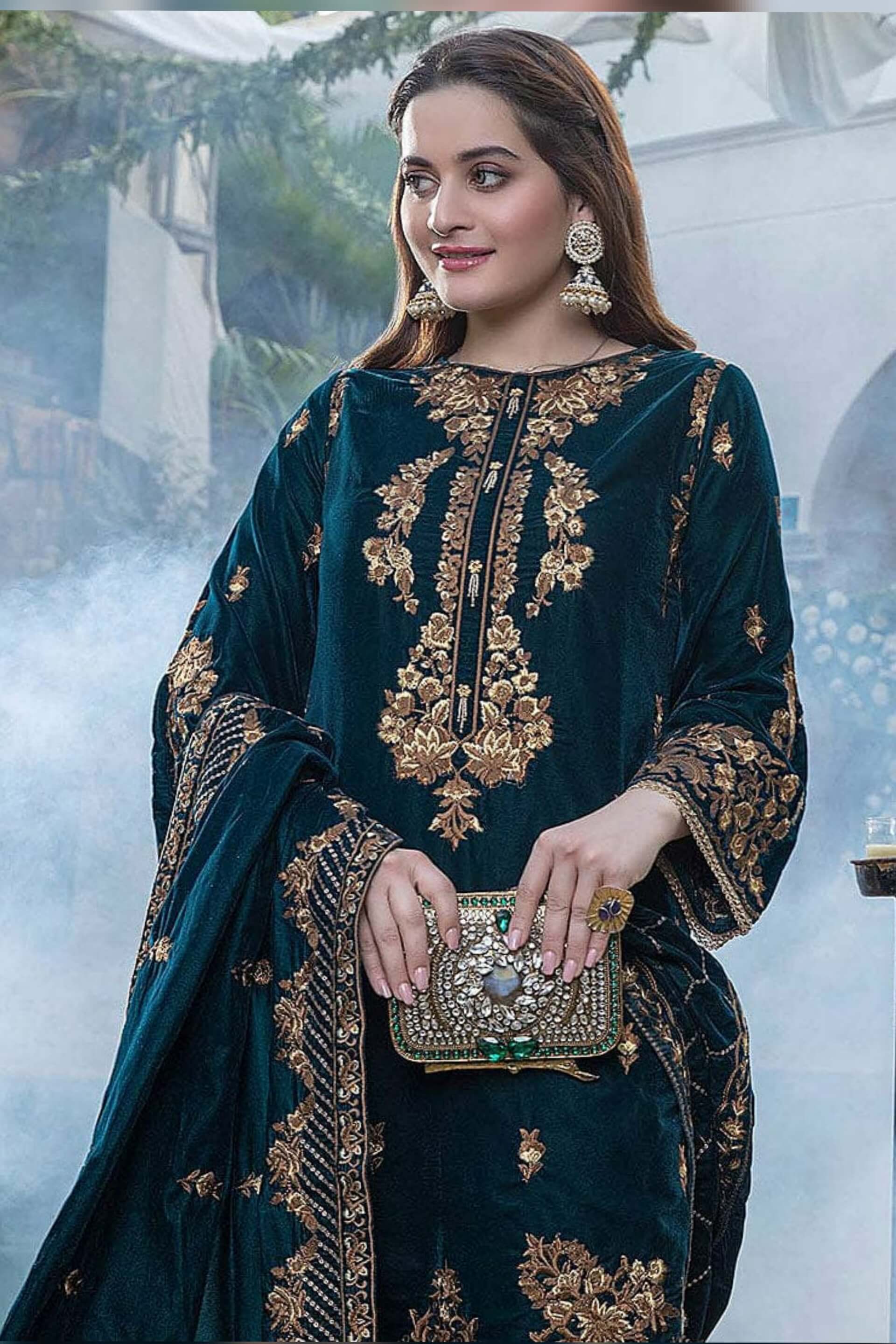 MB 1060-9000 Micro 3Pc Heavy Embroidery 9000 Micro Velvet Dress With V DhanakStore MB 1060-9000 Micro 3Pc Heavy Embroidery 9000 Micro Velvet Dress With V DhanakStore