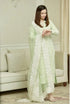 BR 335-Embroided 3pc Lawn dress with embroidered Organza dupatta